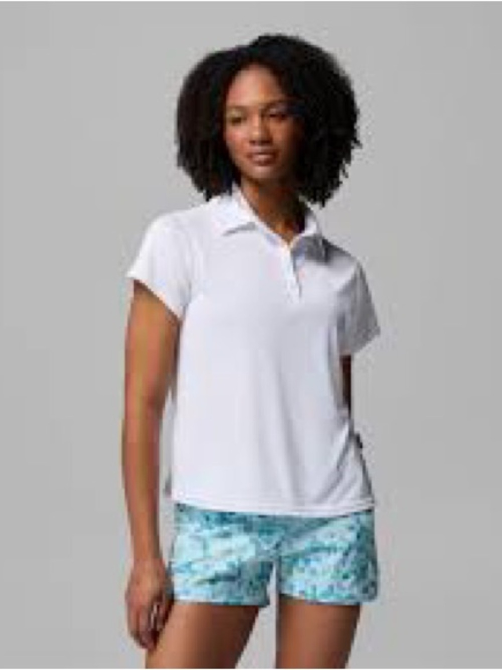 Columbia Women's PFG Tidal Tee Short Sleeve Omni-Shade Polo in White XL NWT